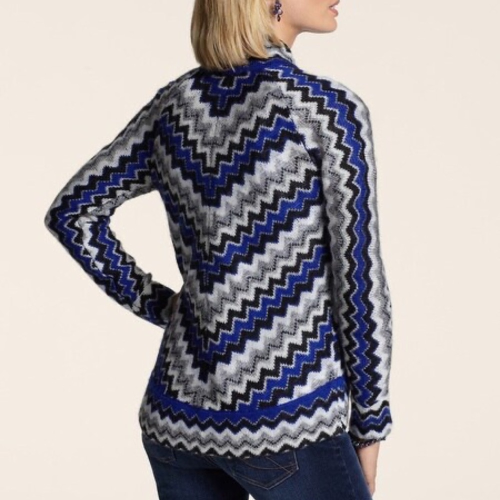 Chicos Zippy Zig Zag Jude Cardigan Size 3